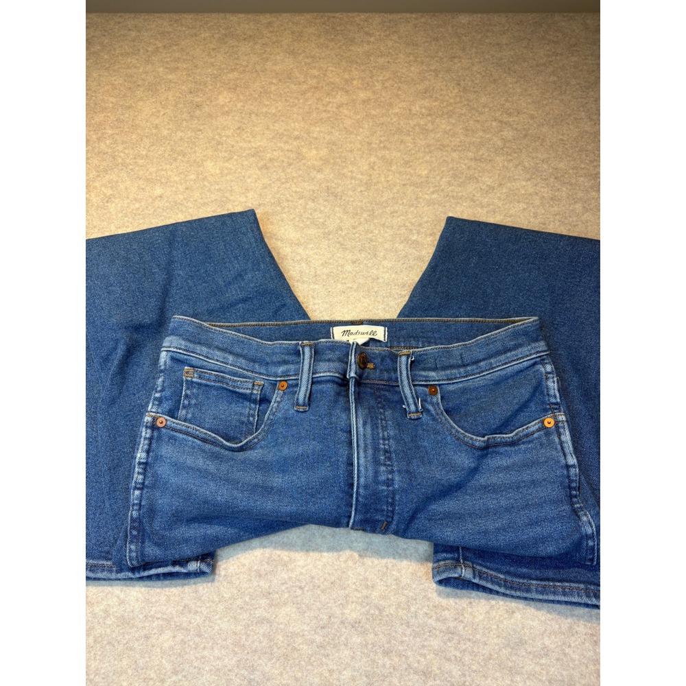 Madewell Stovepipe Jeans Blue High Rise Straight Leg Denim Size 29